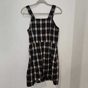 VTG Daisy Street Plaid Pinafore Mini Dress Size 6 Tartan 90s Grunge Y2K Academia